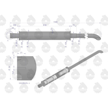 Tłumik 1590mm 6kg MF4 ORYGINAŁ URSUS