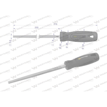 Pilnik kwadratowy 200 mm Waryński-22966