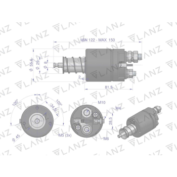 Wyłącznik rozrusznika z reduktorem MF3 MASSEY FERGUSON GLANZ-23168