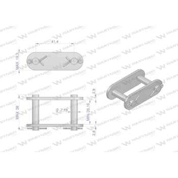 Zamek łańcucha CA550 Waryński-23302