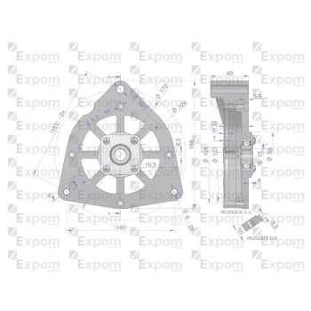 Tarcza pokrywa przednia alternatora EX230000 C-330 C-360 EXPOM KWIDZYN eu-23762