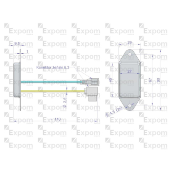Regulator alternatora EX230000. EX260000 C-330 C-360 EXPOM KWIDZYN eu-23766