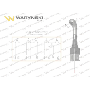 Joystick pod linki zakończone kulką bez przełącznika (bez przycisku. na kulkę. IP-6020. JOYSTIK6019) Waryński-2379