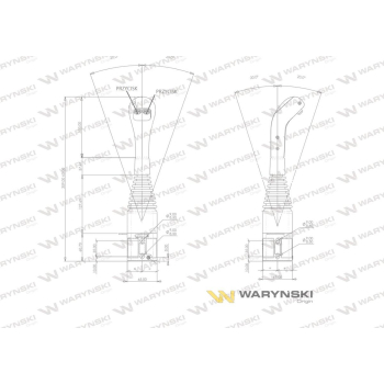 Joystick pod linki zakończone kulką z 2 przełącznikami (z 2 przyciskami na kulkę. IP-6022) Waryński-23810