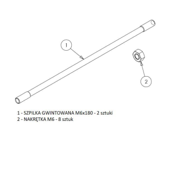 Zestaw szpilek do połączenia 4 dźwigni 3047 (JOY-DZ3047) sterowania rozdzielaczem hydraulicznym (na linki. widełki)-