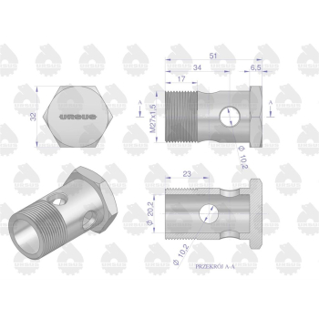 Łącznik hydrauliki M27x1.5 972450 C-385 ORYGINAŁ URSUS-24118