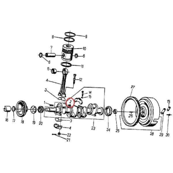 Wkręt wału kanału olejowego C-330 80003012-2463