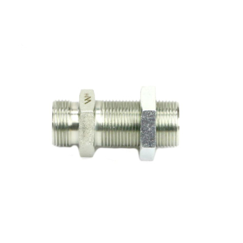 Złączka hydrauliczna metryczna grodziowa BB M12x1.5 06L z przeciwnakrętką  Waryński-24676