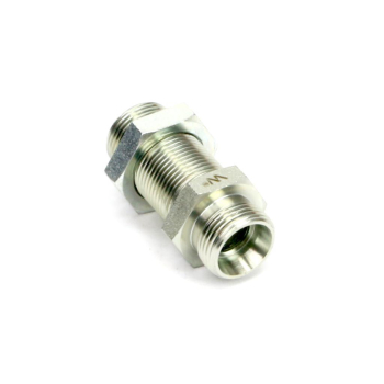 Złączka hydrauliczna metryczna grodziowa BB M16x1.5 10L z przeciwnakrętką  Waryński-24687