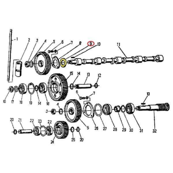 Podkładka wałka rozrządu 950401 C-360/Zetor-240