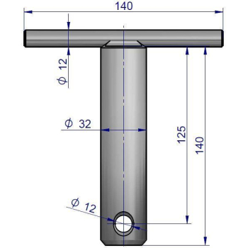 Sworzeń widłaka zaczepu polowego C-360-2521