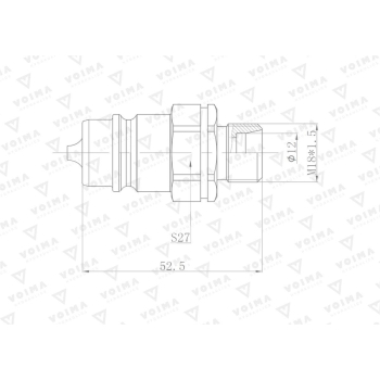 Szybkozłącze hydrauliczne wtyczka EURO M18x1.5 GZ (9100818W) VOIMA-26983