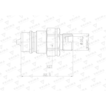 Szybkozłącze hydrauliczne wtyczka EURO M16x1.5 GZ (9100816W) VOIMA-26989