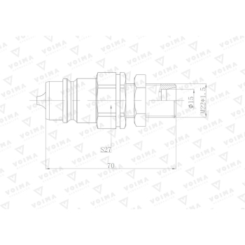 Szybkozłącze hydrauliczne wtyczka EURO M22x1.5 GZ long (9100822LW) VOIMA-26995