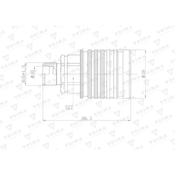 Szybkozłącze hydrauliczne gniazdo EURO M16x1.5 GZ Push-pull (9100816G) VOIMA-27013