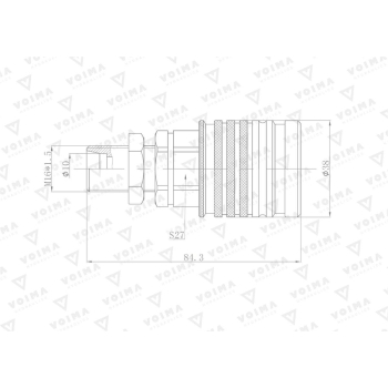 Szybkozłącze hydrauliczne gniazdo EURO M16x1.5 GZ Push-pull long (9100816GL) VOIMA-27016