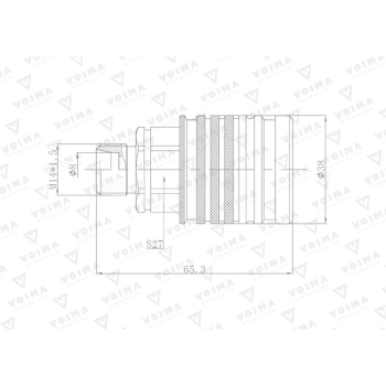 Szybkozłącze hydrauliczne gniazdo EURO M14x1.5 GZ Push-pull (9100814G) VOIMA-27019