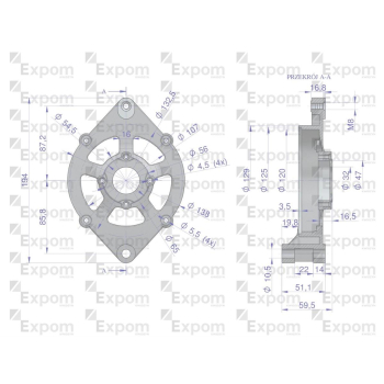Pokrywa przednia alternatora 0120488205 Nowy Typ EXPOM KWIDZYN eu-27034
