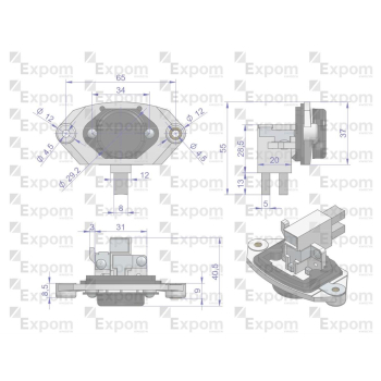Regulator napięcia ze szczotkotrzymaczem alternatora 0120484011EX Nowy Typ EXPOM KWIDZYN eu-27060