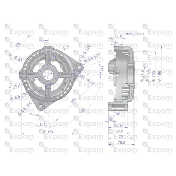 Pokrywa przednia alternatora 0123510074EX Nowy Typ EXPOM KWIDZYN eu-27069