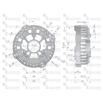 Pokrywa tylna alternatora 0123510074EX Nowy Typ EXPOM KWIDZYN eu-27075
