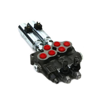Rozdzielacz hydrauliczny (80 l/m) 2 sekc. ster. ręczno elektryczne 12 VDC-27311