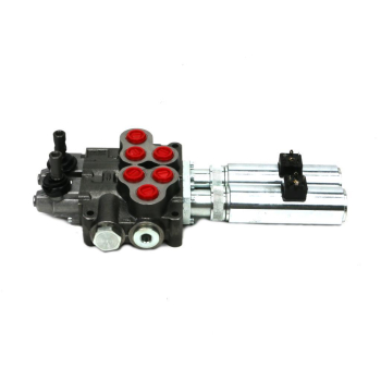Rozdzielacz hydrauliczny (80 l/m) 2 sekc. ster. ręczno elektryczne 24 VDC-27318