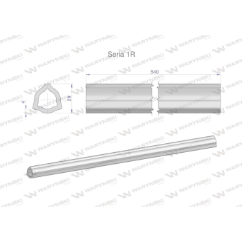 Rura wewnętrzna Seria 1R do wału 660 przegubowo-teleskopowego 29x4 mm 540 mm WARYŃSKI