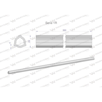Rura wewnętrzna Seria 1R do wału 1110 przegubowo-teleskopowego 29x4 mm 990 mm WARYŃSKI
