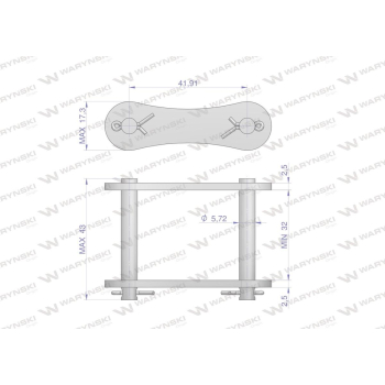 Zamek łańcucha S62 Waryński-28400