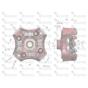 Szczotkotrzymacz kompletny z szczotkami R-10 851400 EXPOM KWIDZYN eu-28758