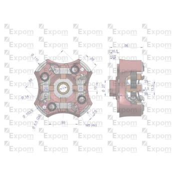 Szczotkotrzymacz kompletny z szczotkami R-11 46657100. 8544000 EXPOM KWIDZYN eu-28766
