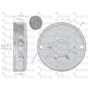 Pokrywa tylna szczotkotrzymacza rozrusznika typu Magneton 9172742.24V Blue Line EXPOM KWIDZYN-29525