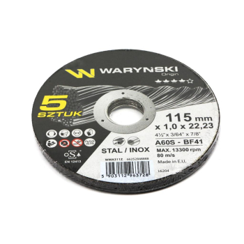 Tarcza do cięcia metalu 115 x1.0 x22.23 mm Waryński-29924