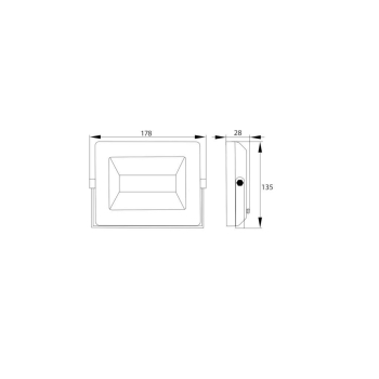 Naświetlacz, Lampa LED SMD 230V 30W 4000K 2520LM IP65 CZARNY-29974