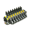 Rozdzielacz 8 sekcyjny (80/80.80/80.80/80.40/40.40/40.40/40.65/65.65/65) 120 l/min. prop. LS. opcja dźwigni. 12VDC
