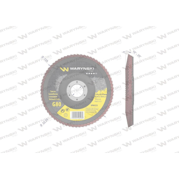 Tarcza do szlifierki 125 mm lamelkowa z elektrokorundem GR80  Waryński-30102