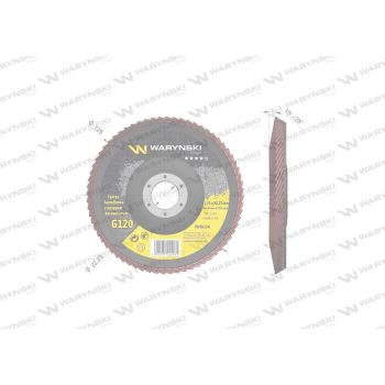 Tarcza do szlifierki 125 mm lamelkowa z elektrokorundem GR120  Waryński-30106