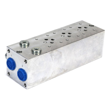 Płyta NG6 cetop3 3-sekcyjna (z zaworem przelewowym 50-380 bar) do elektrozaworów DL3 i DS3-30217