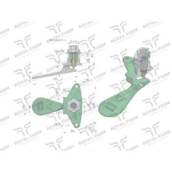 Korpus kompletny poidła z językiem RF-20908101 RF-20908106 ROYAL FARM-30274
