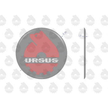 Emblemat, naklejka wypukła 3D-w1 ORYGINAŁ URSUS-30328