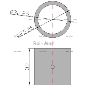 Tuleja korbowodu mała mosiężna 32x25x32 221906012 Rozrzutnik-3057