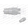 Szybkozłącze hydrauliczne wtyczka M22x1.5 gwint zewnętrzny EURO (9100822W) (ISO 7241-A) Waryński (opakowanie 100szt)