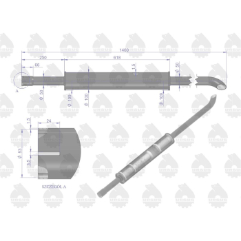 Tłumik 1460mm 5.6kg MF3 EMALIA ORYGINAŁ URSUS-30838