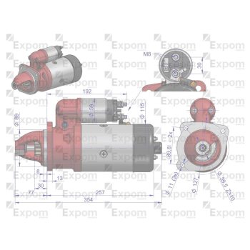 Rozrusznik R11G 12V 3kW MF4 EXPOM KWIDZYN eu-30897