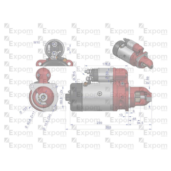 Rozrusznik R11A 12V 3kW 46657000 C-330 C-360 EXPOM KWIDZYN eu-30906