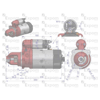 Rozrusznik R11B 12V 3kW C-385 EXPOM KWIDZYN eu-30911