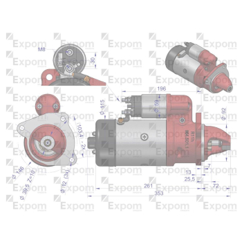 Rozrusznik R11H 12V 3kW MF3 EXPOM KWIDZYN eu-30913