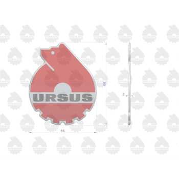 Emblemat. naklejka wypukła 3D-w3 ORYGINAŁ URSUS-31125
