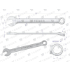 Klucz płasko-oczkowy 10 mm / TEGER-31234